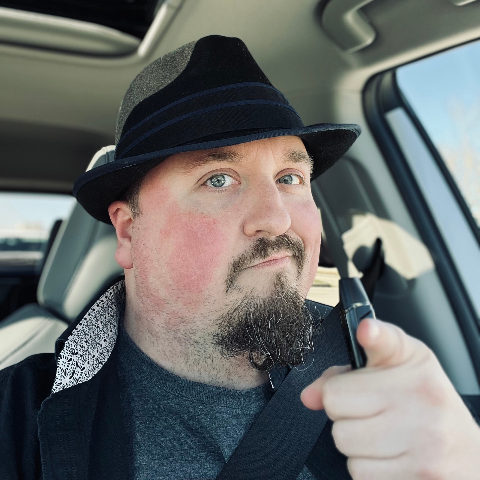 Chase Blanchard wearing his signature fedora